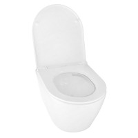 Унитаз подвесной AZARIO Uno AZ-2380 безободковый, с микролифтом, глянцевый белый