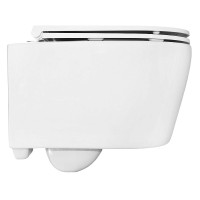 Унитаз подвесной AZARIO Uno AZ-2380 безободковый, с микролифтом, глянцевый белый