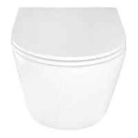 Унитаз подвесной AZARIO Uno AZ-2380 безободковый, с микролифтом, глянцевый белый