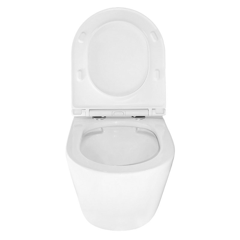 Унитаз подвесной AZARIO Uno AZ-2380 безободковый, с микролифтом, глянцевый белый