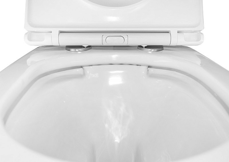 Унитаз подвесной AZARIO Uno AZ-2380 безободковый, с микролифтом, глянцевый белый