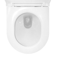 Унитаз подвесной AZARIO Uno AZ-2380 безободковый, с микролифтом, глянцевый белый