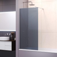 Шторка на ванну RGW SC-051 60 см, профиль хром, стекло серое