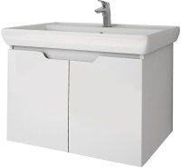 Тумба с раковиной Dreja Q(D) 70 подвесная, белый глянец