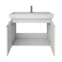 Тумба с раковиной Dreja Q(D) 70 подвесная, белый глянец