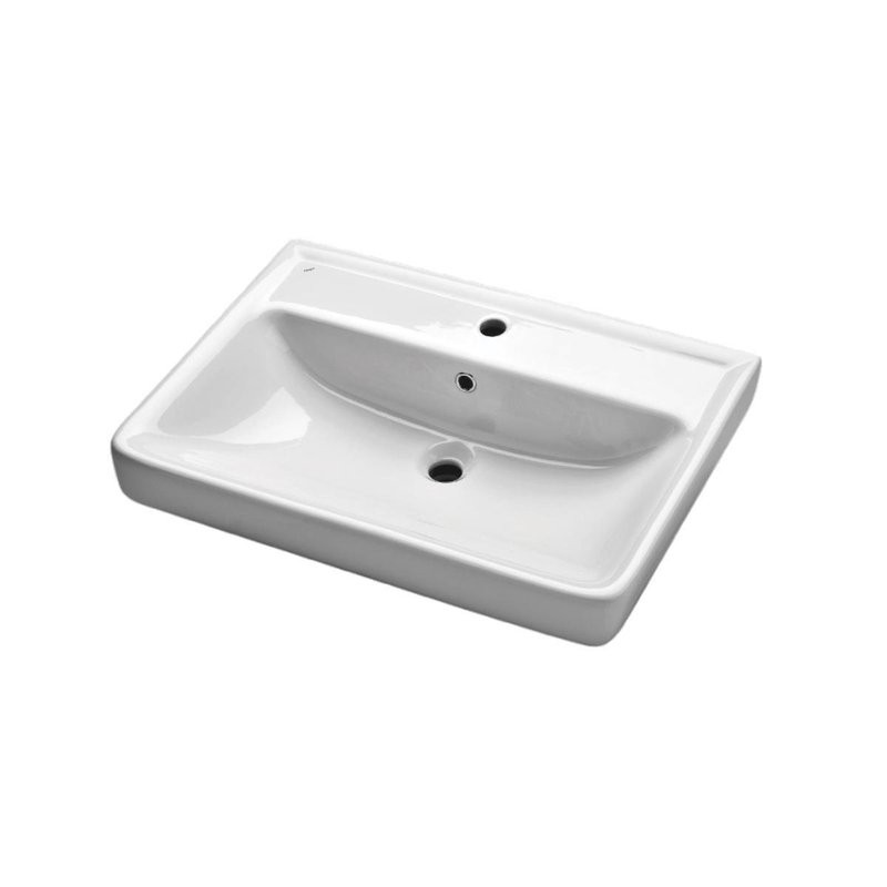 Тумба с раковиной Dreja Q(D) 70 подвесная, белый глянец