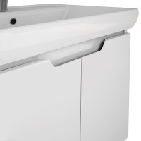 Тумба с раковиной Dreja Q(D) 70 подвесная, белый глянец