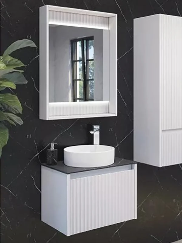 Мебель для ванной комнаты Comforty Марсель 60 подвесная, матовая белая
