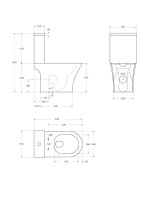 Унитаз-компакт напольный BelBagno Acqua Tor безободковый, с микролифтом