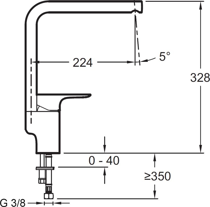 Смеситель для кухни Jacob Delafon Aleo E72360-CP