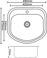Мойка кухонная Zorg Inox PVD SZR 4749 GRAFIT графит