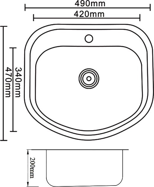 Мойка кухонная Zorg Inox PVD SZR 4749 GRAFIT графит