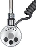 Полотенцесушитель электрический Secado Понтида 1, R 80x60 см, подключение справа, глянцевый хром, лесенка