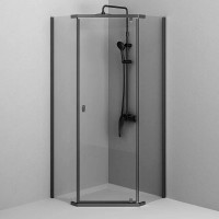 Душевой уголок AM.PM Sunny W87G-405-9090-BT 90x90 см, черный матовый