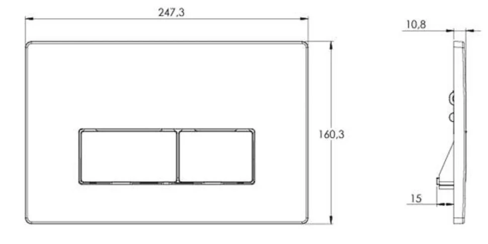 Кнопка смыва Azario AZ-8200-0091/AZ-P58-0160 цвет золото