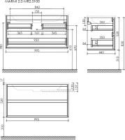 Мебель для ванной комнаты Sancos Marmi 2.0 100 черная раковина, дуб галифакс натуральный