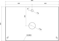 Тумба под раковину со столешницей STWORKI Берген 80 белая, столешница темная
