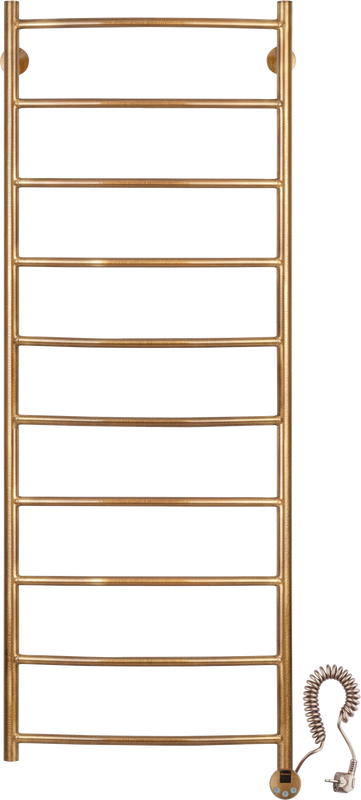 Полотенцесушитель электрический Secado Милан 1 125x55 см, подключение справа, бронза, лесенка, латунь