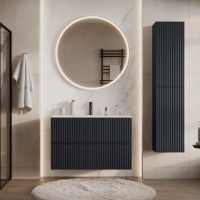 Тумба с раковиной Aquanet Джейн 90 подвесная, маренго