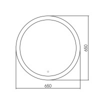 Зеркало круглое Abber Mond AG6202S-0.65 65 см, с подсветкой
