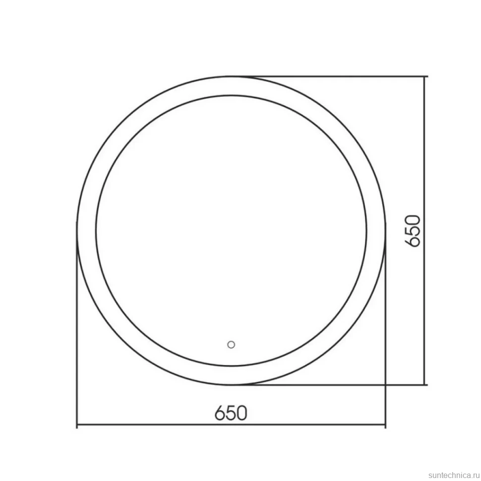 Зеркало круглое Abber Mond AG6202S-0.65 65 см, с подсветкой