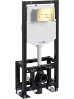 Система инсталляции для унитазов Wasserkraft Dill 61TLT.010.ME.PG03 с кнопкой смыва золото Система инсталляции для унитазов Wasserkraft Dill 61TLT.010.ME.PG03 с кнопкой смыва золото