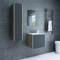 Шкаф-пенал для ванной Sanflor Диана дуб шерман, графит