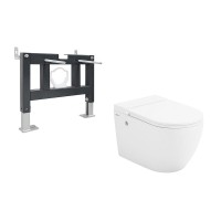 Комплект 2 в 1 Abber Bequem AC1108P-AC0101P Унитаз подвесной, с микролифтом + Монтажная рама