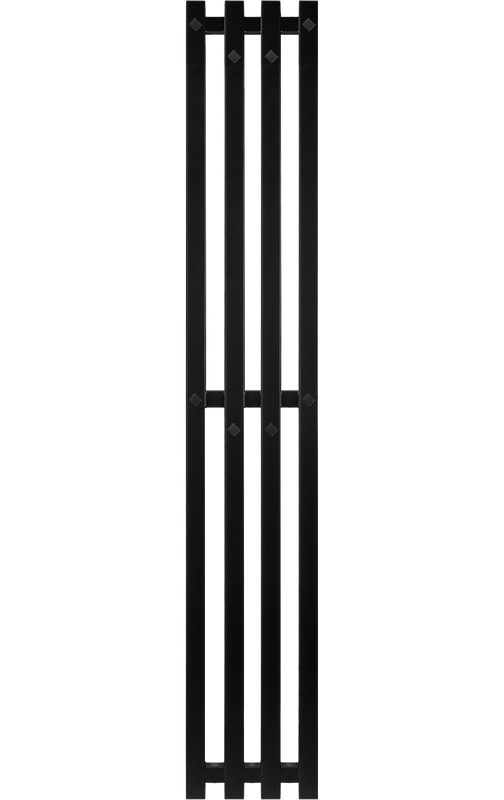 Полотенцесушитель водяной Secado Сандриго 4К 1800/210 180x25 см, матовый черный, I-образный