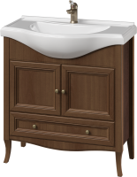 Тумба с раковиной Caprigo Лион 80 2 дверцы, 1 ящик, орех античный