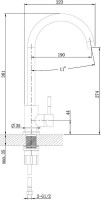 Смеситель для кухни Orange Steel Steel M99-005NI