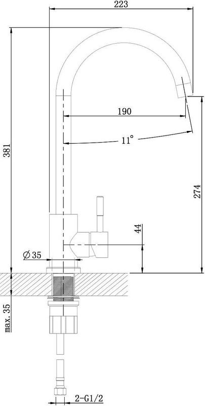 Смеситель для кухни Orange Steel Steel M99-005NI