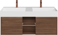 Мебель для ванной комнаты KERAMA MARAZZI Grande 120 с полкой, структурированный орех