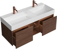 Мебель для ванной комнаты KERAMA MARAZZI Grande 120 с полкой, структурированный орех