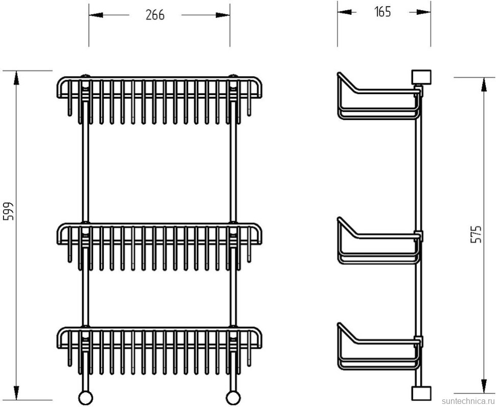 Полка Migliore Complementi 22037 хром