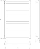 Полотенцесушитель водяной Secado Комано 1 80х50 80x55 см, хром, лесенка