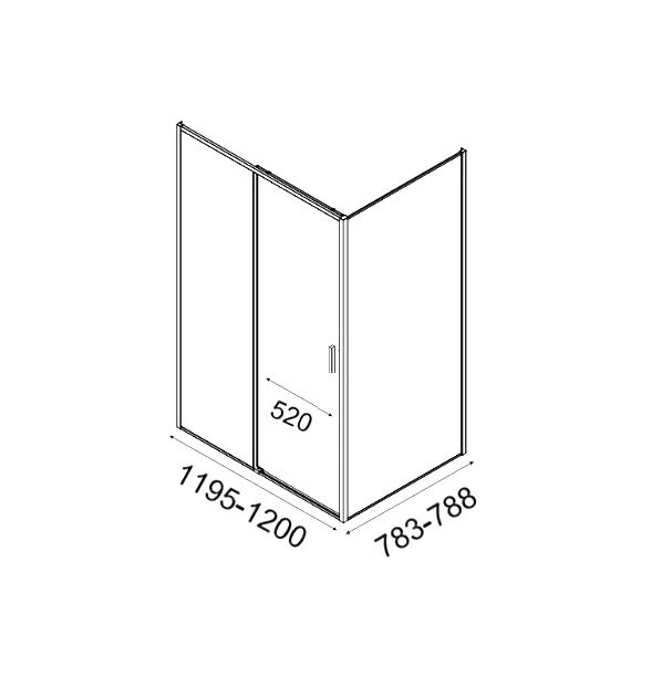 Душевой уголок Aquanet Pleasure Evo AE65-N120-BT 120х80, профиль матовый черный, стекло прозрачное