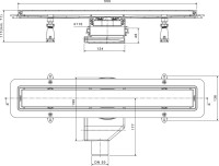 Душевой трап (лоток) Pestan Confluo Premium Line 550 черное стекло/сталь
