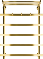 Полотенцесушитель водяной Secado Понтида 1 КСП 80х50х60 80x60 см, матовое золото, лесенка, с полкой