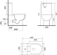 Унитаз-компакт напольный BOND Oval F02-00 безободковый, c микролифтом