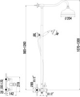 Душевая стойка Lemark Villa LM4860B
