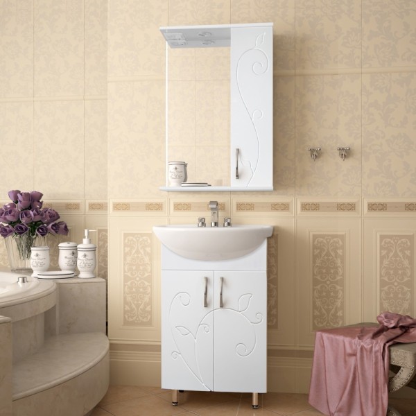 Мебель для ванной комнаты Style Line Эко Фьюжн №24 65, напольная, белая