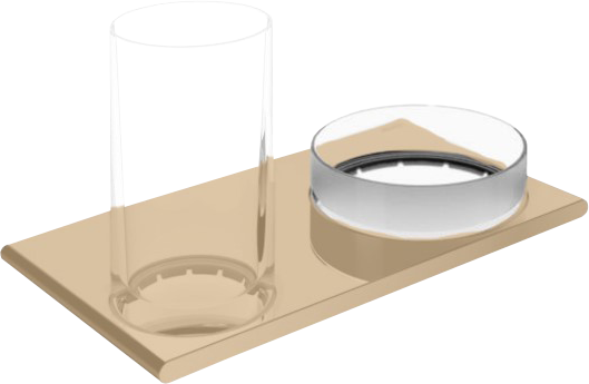 Стакан Keuco Edition 400 11554 с чашей для мелочей, бронза