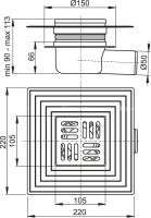 Душевой трап AlcaPlast APV 26C