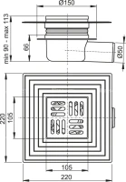 Душевой трап AlcaPlast APV 26C Душевой трап AlcaPlast APV 26C