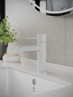 Смеситель для раковины Orange Karl M05-021W белый