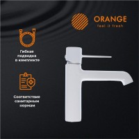 Смеситель для раковины Orange Karl M05-021W белый