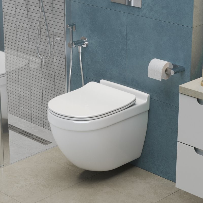 Унитаз подвесной BelBagno Senso-R BB017CH-TOR безободковый, крышка BB2034SC с микролифтом