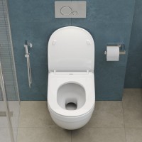 Унитаз подвесной BelBagno Senso-R BB017CH-TOR безободковый, крышка BB2034SC с микролифтом