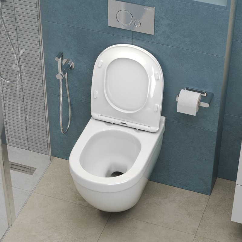 Унитаз подвесной BelBagno Senso-R BB017CH-TOR безободковый, крышка BB2034SC с микролифтом